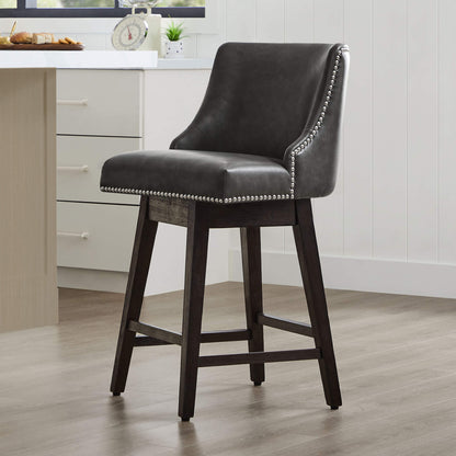 Asher Swivel Nailhead Trim Bar & Counter Stools