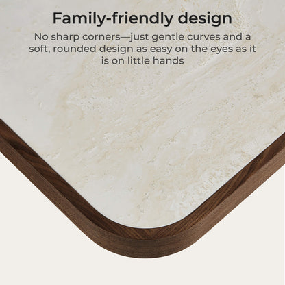 Aso Drum Wood Coffee Table with Sintered Stone