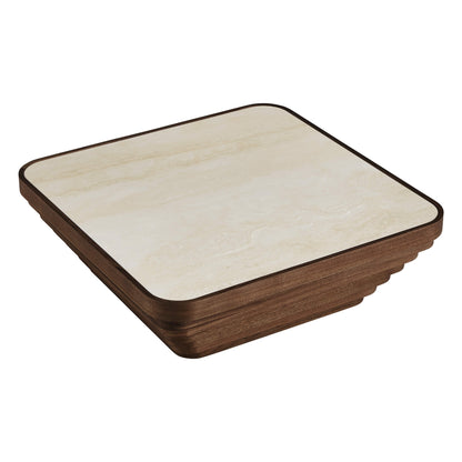 Aso Drum Wood Coffee Table with Sintered Stone