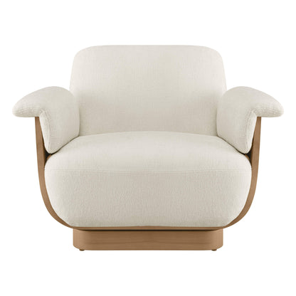 Aspen Modern Round Swivel Chair with Storage Ottoman