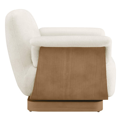 Aspen Modern Round Swivel Chair with Storage Ottoman