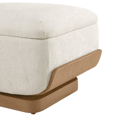 Aspen Modern Round Swivel Chair with Storage Ottoman