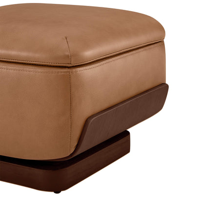 Aspen Modern Round Swivel Chair with Storage Ottoman