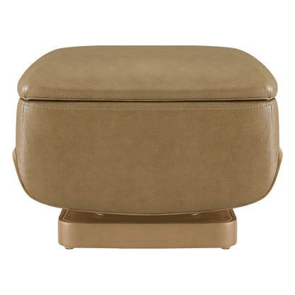 Aspen Modern Round Swivel Chair with Storage Ottoman