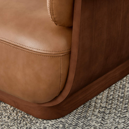 Aspen Modern Round Swivel Chair with Storage Ottoman