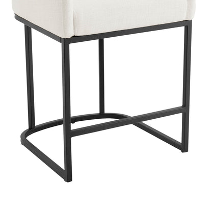 Aubrey Modern Barrel Counter Stools  (Set of 2)