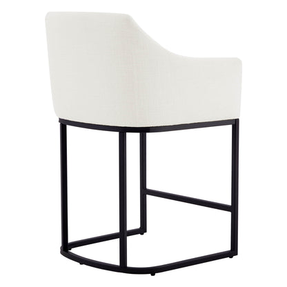 Aubrey Modern Barrel Counter Stools  (Set of 2)