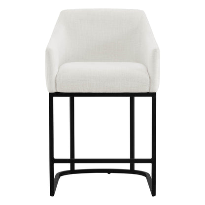 Aubrey Modern Barrel Counter Stools  (Set of 2)