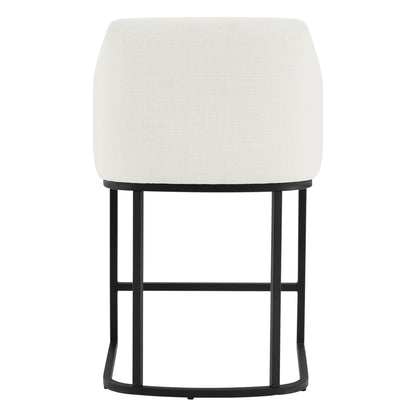 Aubrey Modern Barrel Counter Stools  (Set of 2)