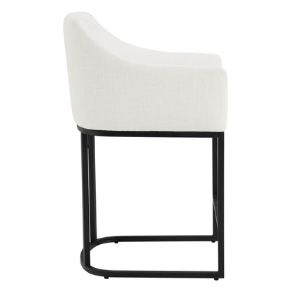 Aubrey Modern Barrel Counter Stools  (Set of 2)