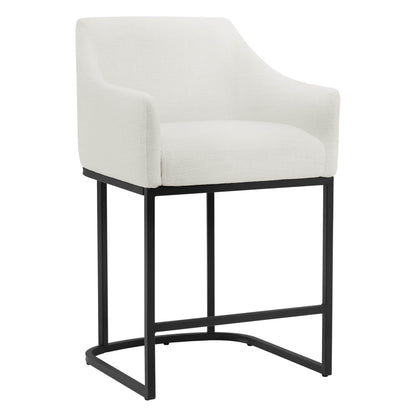 Aubrey Modern Barrel Counter Stools  (Set of 2)