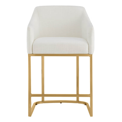 Aubrey Modern Barrel Counter Stools  (Set of 2)