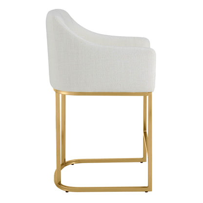 Aubrey Modern Barrel Counter Stools  (Set of 2)