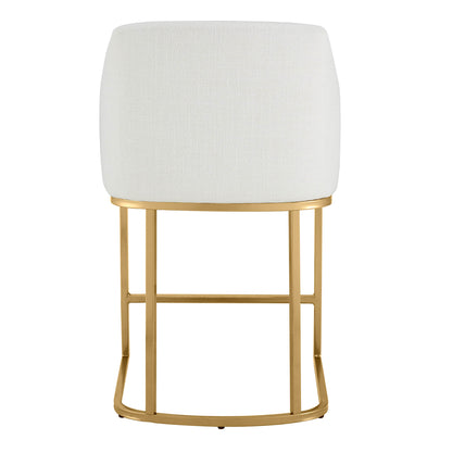 Aubrey Modern Barrel Counter Stools  (Set of 2)