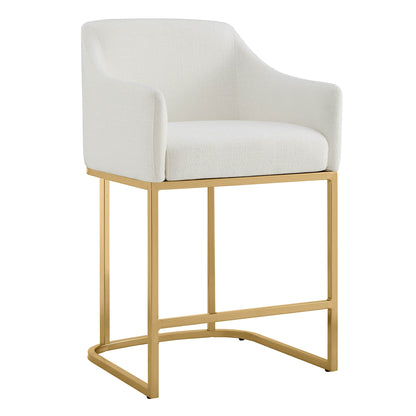 Aubrey Modern Barrel Counter Stools  (Set of 2)
