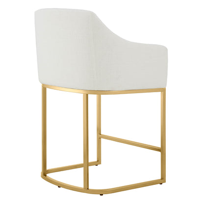 Aubrey Modern Barrel Counter Stools  (Set of 2)