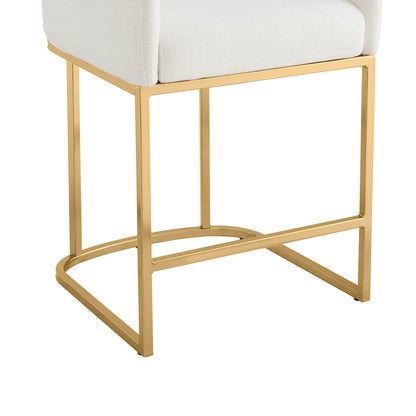 Aubrey Modern Barrel Counter Stools  (Set of 2)