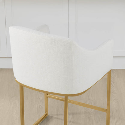 Aubrey Modern Barrel Counter Stools  (Set of 2)