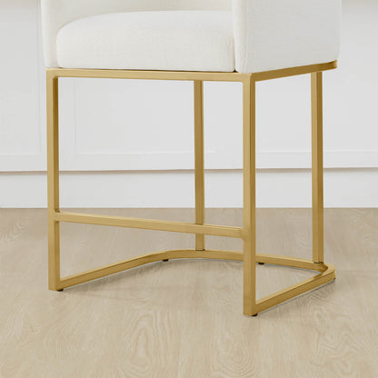 Aubrey Modern Barrel Counter Stools  (Set of 2)