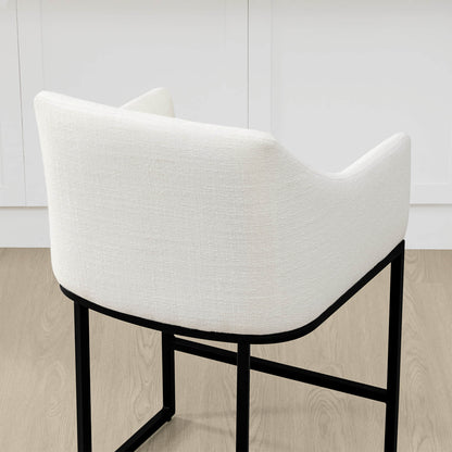 Aubrey Modern Barrel Counter Stools  (Set of 2)