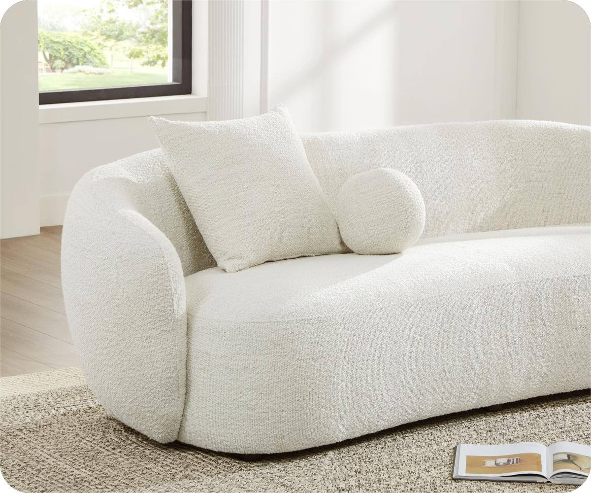 curved couch sofa