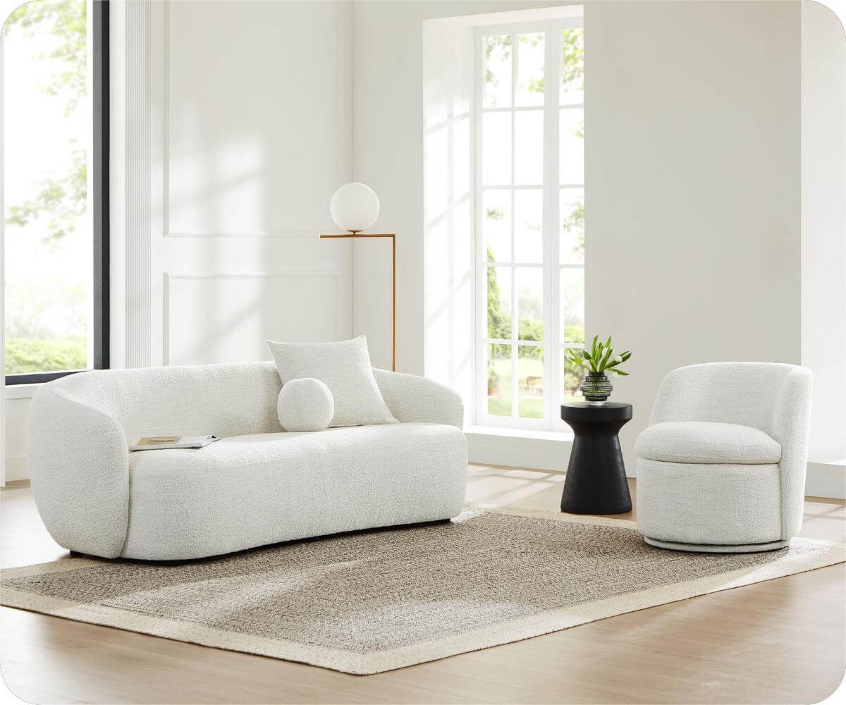 rounded sofa