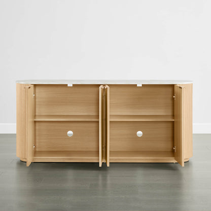 Bowen – 70” Fluted Wood Sideboard