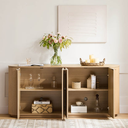 Bowen – 70” Fluted Wood Sideboard