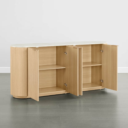Bowen – 70” Fluted Wood Sideboard