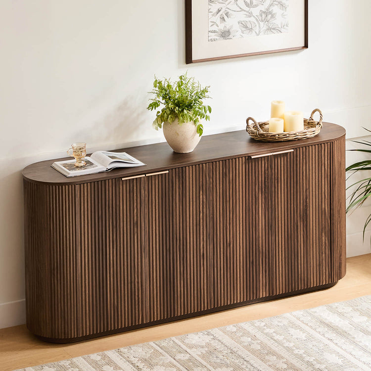 Bowen – 70” Fluted Wood Sideboard