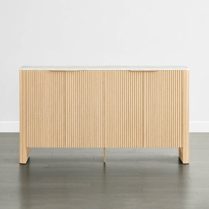 Bowen – 61” Fluted Wood Sideboard, High-Leg