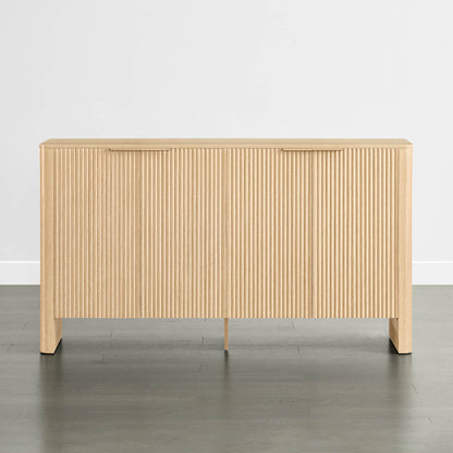 Bowen – 61” Fluted Wood Sideboard, High-Leg