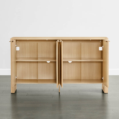 Bowen – 61” Fluted Wood Sideboard, High-Leg