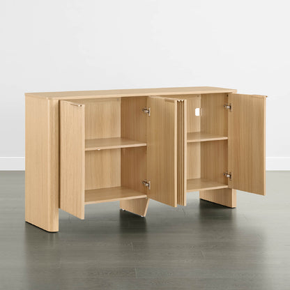 Bowen – 61” Fluted Wood Sideboard, High-Leg