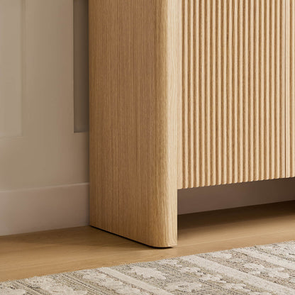 Bowen – 61” Fluted Wood Sideboard, High-Leg