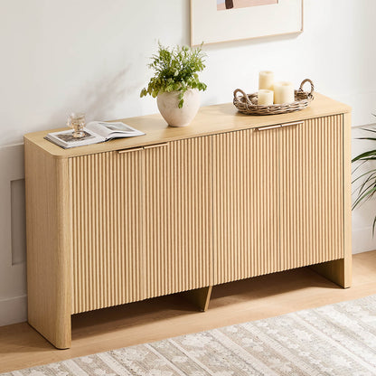 Bowen – 61” Fluted Wood Sideboard, High-Leg