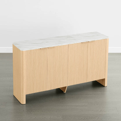 Bowen – 61” Fluted Wood Sideboard, High-Leg