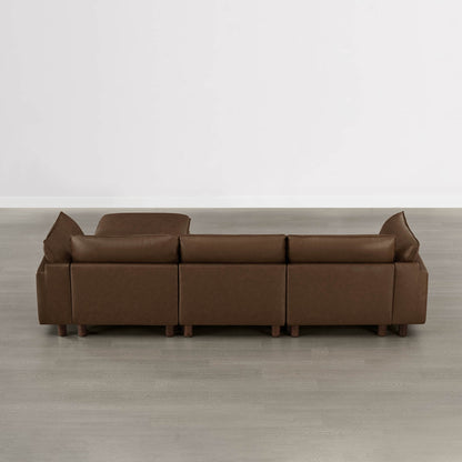 Brendon Modular 4-Seat Sectional Sofa with Wood Leg