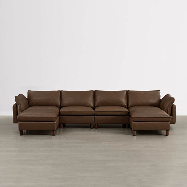 Brendon Modular 6-Seat Sectional Sofa with Wood Leg