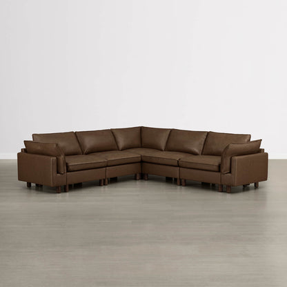 Brendon Modular Corner Sectional Sofa with Wood Leg