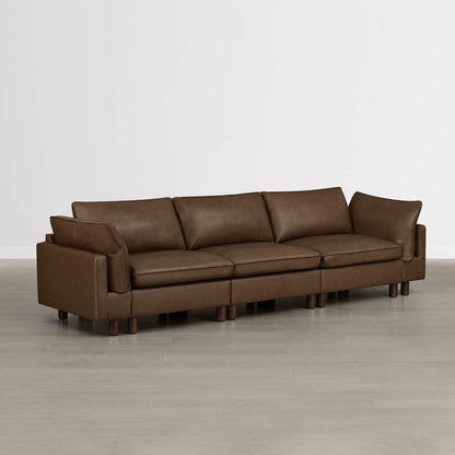 Brendon Modular 3-Seat Sofa with Wood Leg