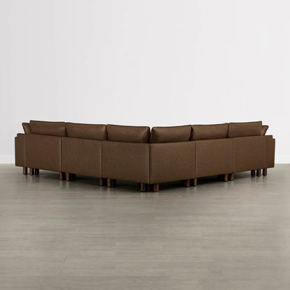 Brendon Modular Corner Sectional Sofa with Wood Leg