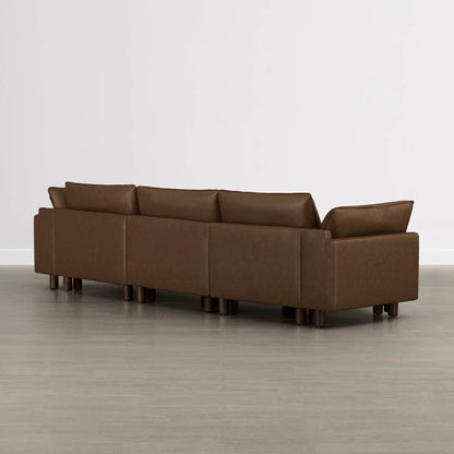 Brendon Modular 4-Seat Sectional Sofa with Wood Leg