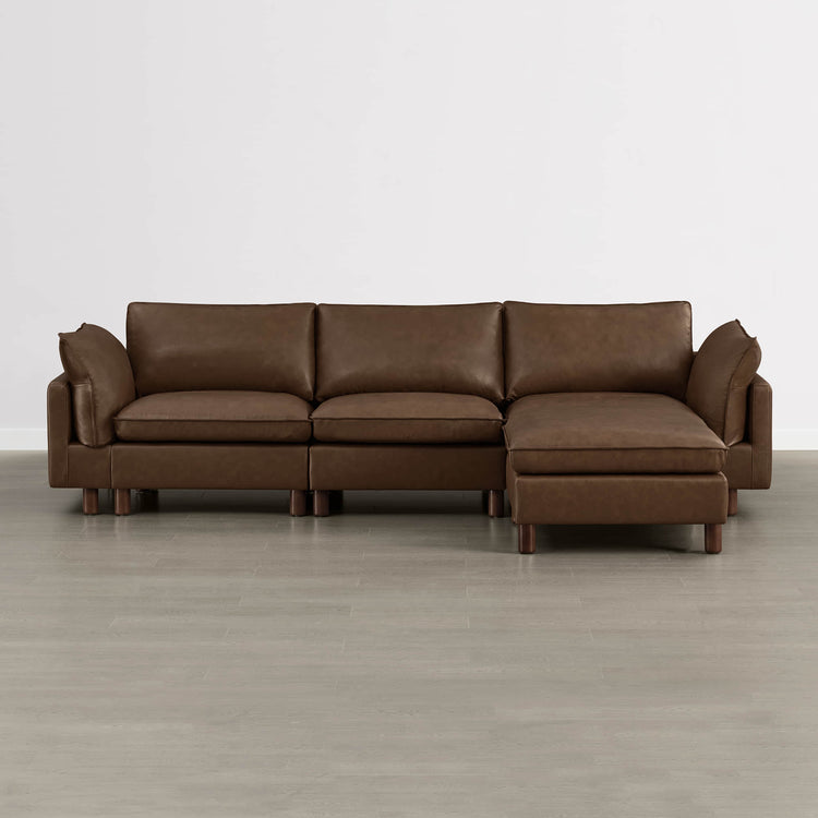Brendon Modular 4-Seat Sectional Sofa with Wood Leg