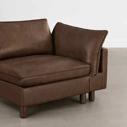 Brendon Modular Corner Sectional Sofa with Wood Leg
