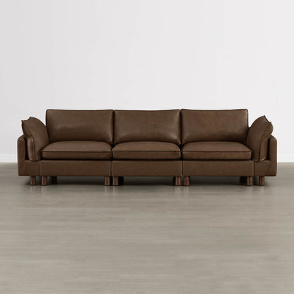 Brendon Modular 3-Seat Sofa with Wood Leg