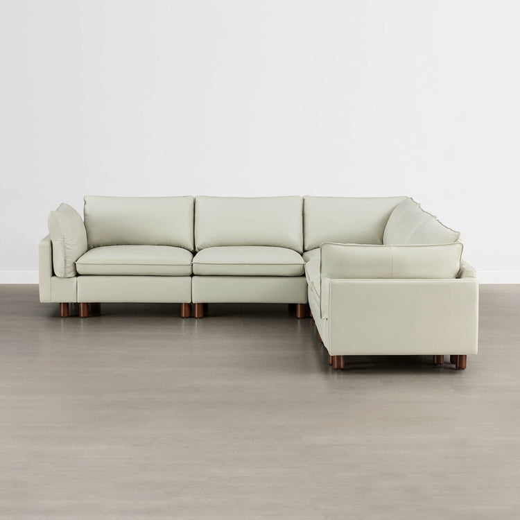 Brendon Modular Corner Sectional Sofa with Wood Leg