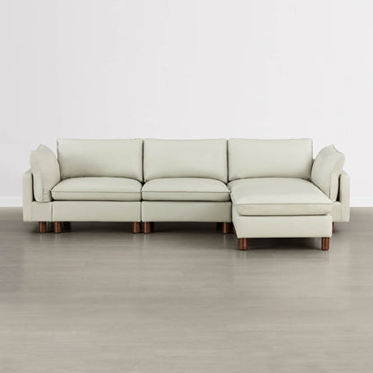 Brendon Modular 4-Seat Sectional Sofa with Wood Leg