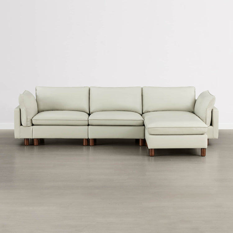 Brendon Modular 4-Seat Sectional Sofa with Wood Leg