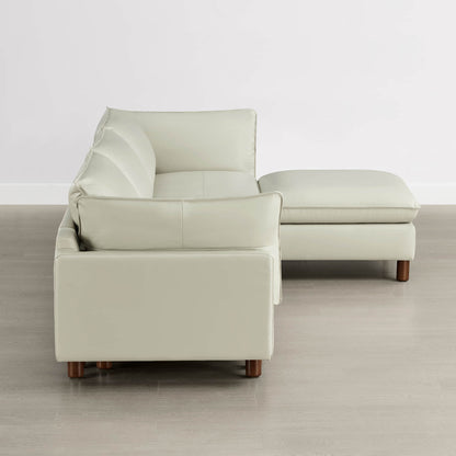 Brendon Modular 4-Seat Sectional Sofa with Wood Leg